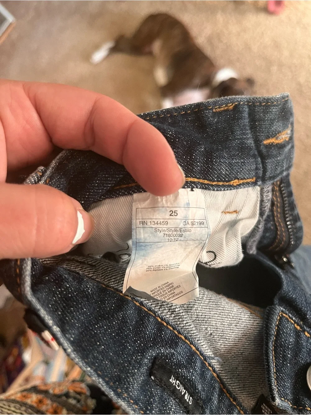 DC Kids Dark Blue Straight Jeans with Orange Stitching